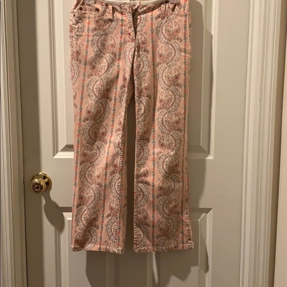 Elevenses for Anthropologie floral paisley pants
